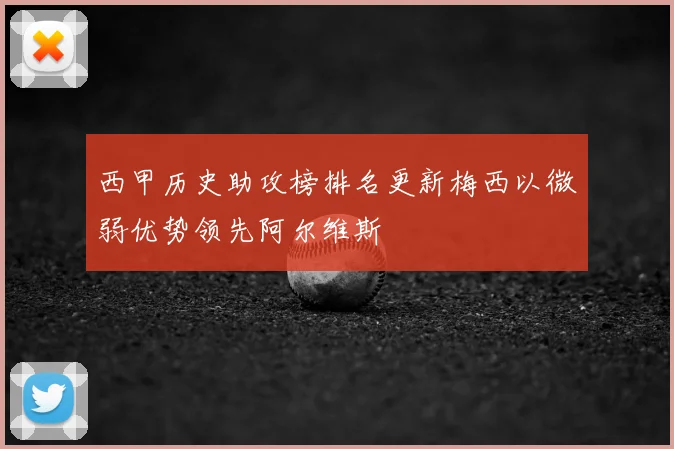 西甲历史助攻榜排名更新梅西以微弱优势领先阿尔维斯